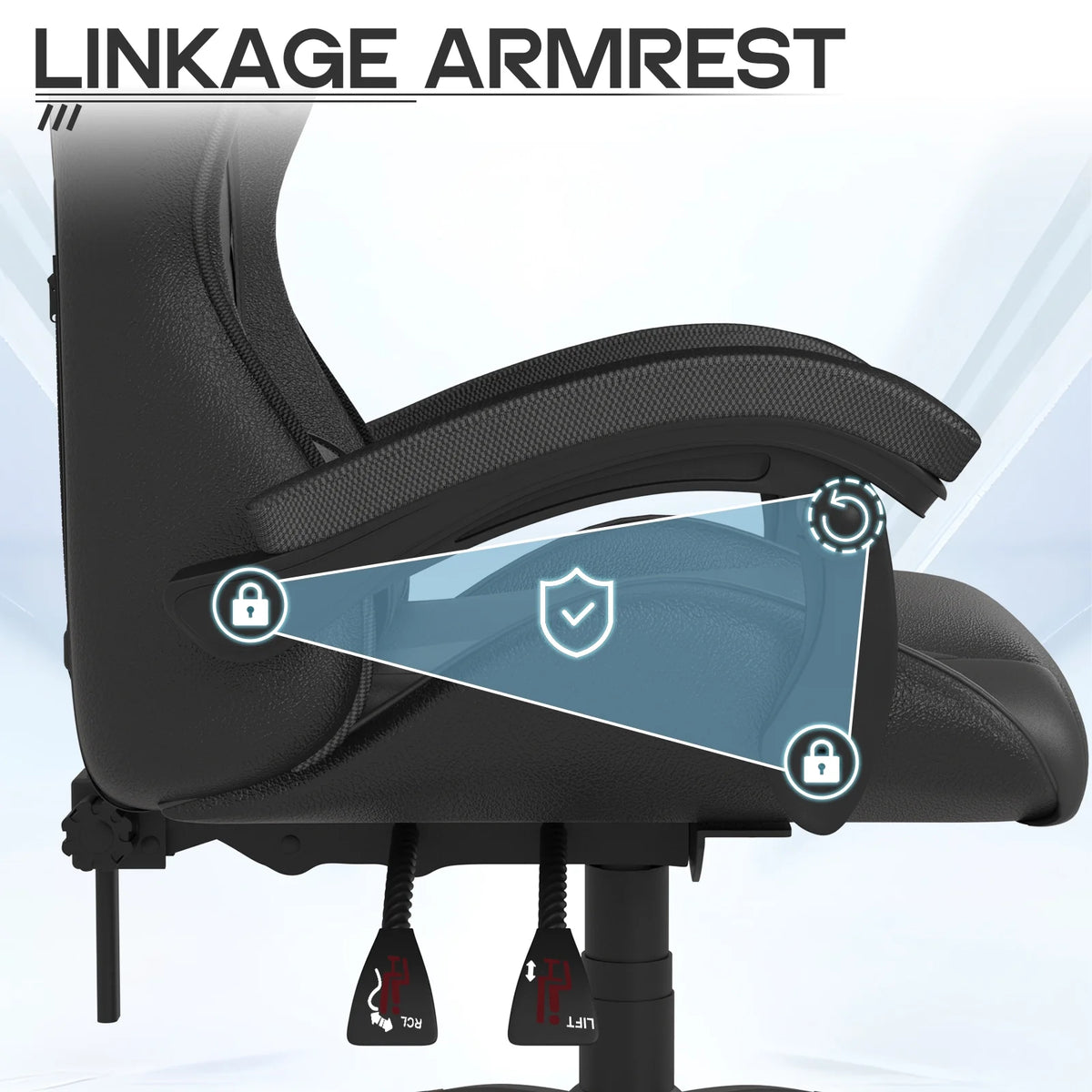 Bigzzia Gaming Chair with Footrest, Gaming Chair for Adult with Headrest and Lumbar Support,Red