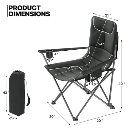 MADOG Set of 3 Camping Tent + Chairs, 4 Person Dome Tent and 2 Foldable Camping Chairs Combo with Cooler Bag and Cup Holder for Backpacking Hiking Traveling, Blue
