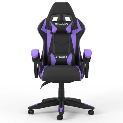 Bigzzia Gaming Chair with Footrest, Gaming Chair for Adult with Headrest and Lumbar Support,Red