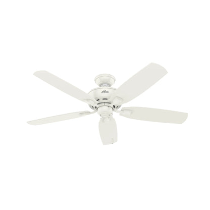 Hunter - Amberlin Indoor Ceiling Fan With Light, 52-inch, Brushed Nickel, Casual-style, 3-speed WhisperWind Motor, 53216, for Living Rooms, Bedrooms