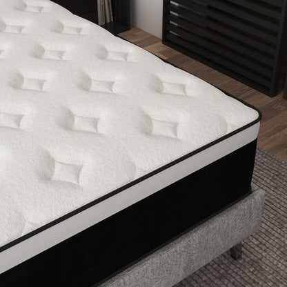 Mulinature 12 inch Full Mattress,Hybrid Mattresses Medium Firm in a Box