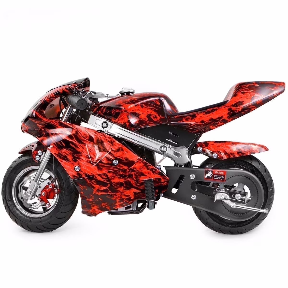 XtremepowerUS 40cc 4-Stroke Pocketbike, EPA Gas Motorbike for Kids, Dual Brake, Ride On Toy, Blue