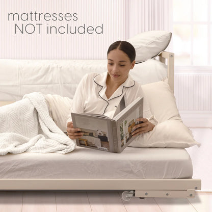 Milliard Twin Daybed and Fold-up Trundle Set, Frame - Mattresses Sold Separately (Black)