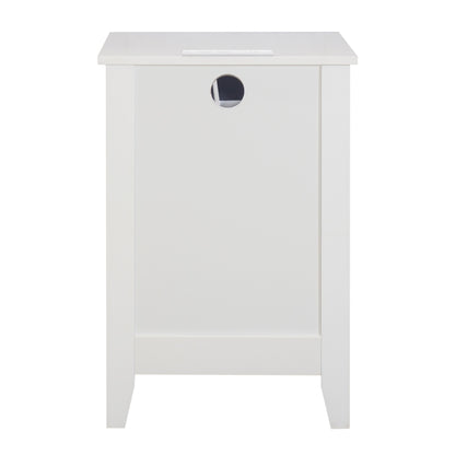 Glavbiku Modern White 3 Drawer Nightstand Set of 2 with USB Ports & Power Outlets for Bedrooms,Adult