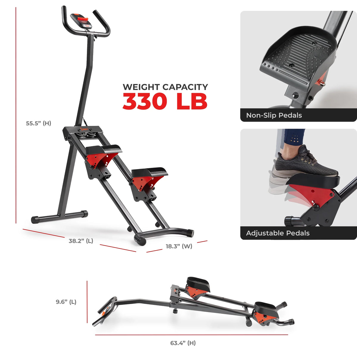 Sunny Health & Fitness SMART Climber Stepper with Handlebar & Free SunnyFit® App Membership – SF-S021001