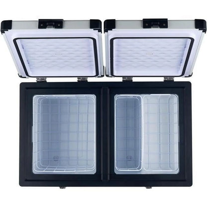 12V Car Fridge 50L 12/24V DC 110-240V AC Portable Freezer Compressor Cooler 0℉-50℉ 3-Year Warranty