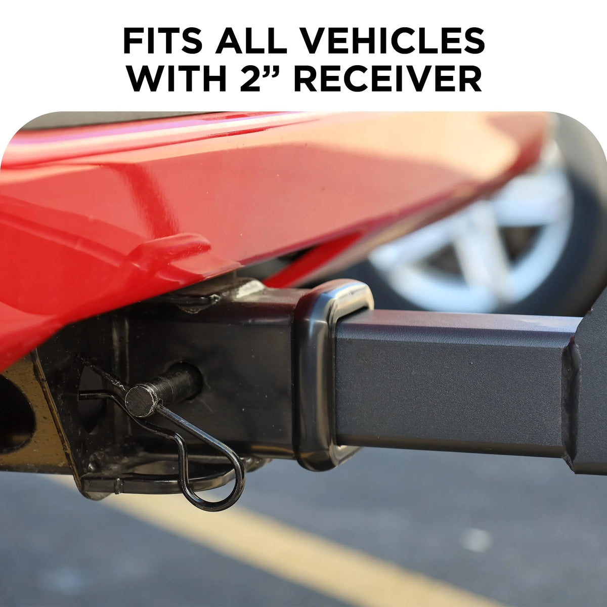 Young Electric Ebike Rack, 200lb Capacity, Alloy Steel Hitch Mount, Fits 5-Inch Fat Tire Bikes, 2-Inch Receiver
