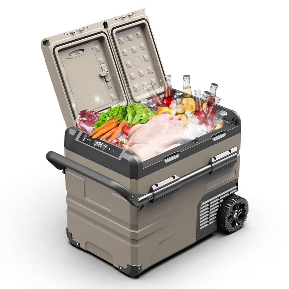 Alpicool TA35 Portable Refrigerator 37 Quart(35 Liter) Dual Temperature Control Fridge Mini Freezer for Travel,Camping,Fishing, Outdoor -12/24V DC