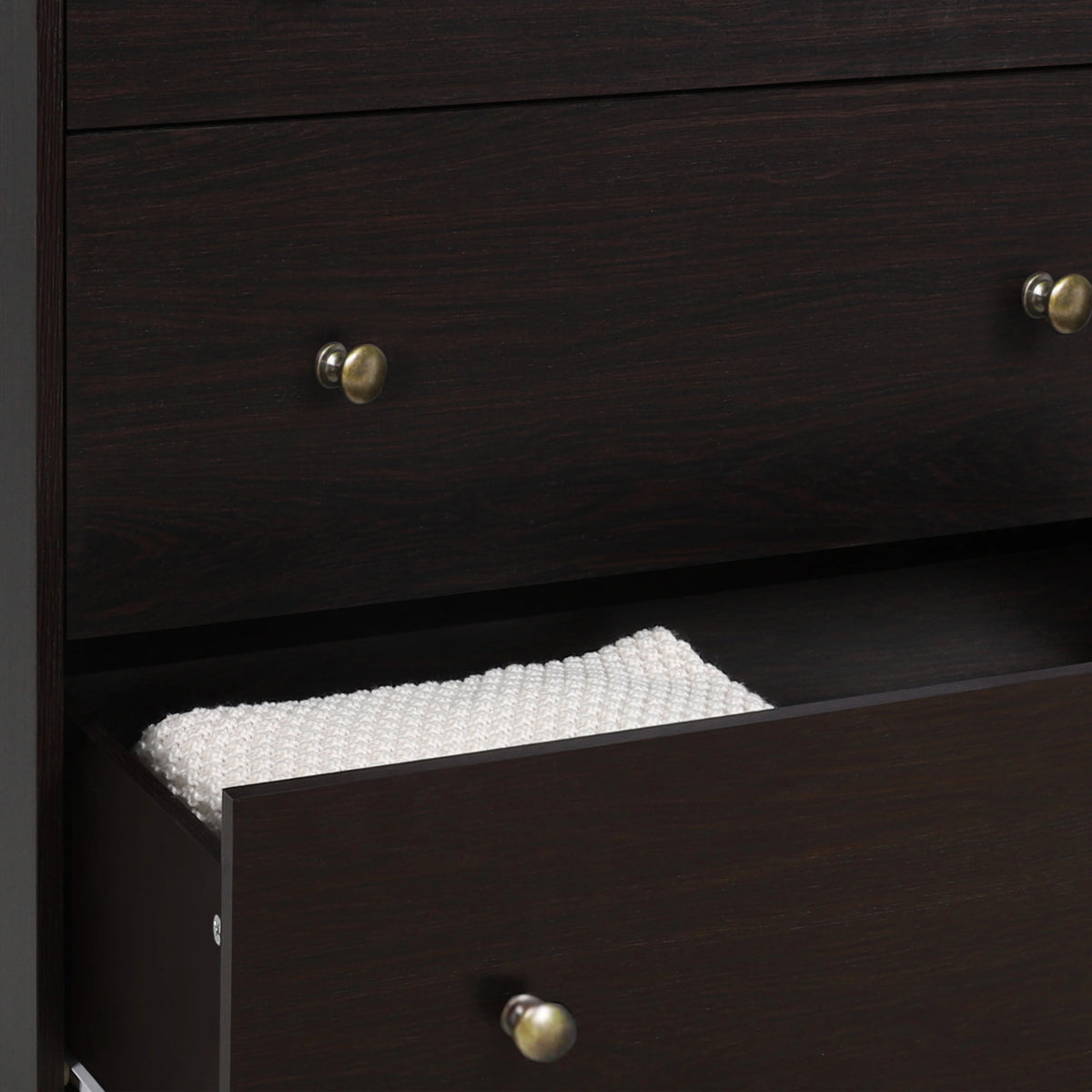 VEIKOUS Oversized 5-Drawer Dresser Chest, Large Storage Dresser for Bedroom Storage, Oak