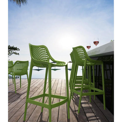Compamia Air Patio Bar Stool in Black