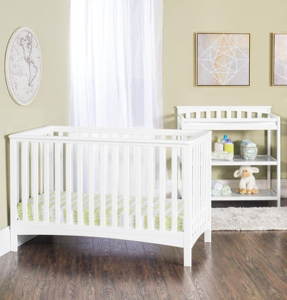 Child Craft London 4-in-1 Convertible Crib. Baby Crib Converts to Day Bed. Toddler Bed and Full Size Bed. 3 Adjustable Mattress Positions. Non-Toxic. Baby Safe Finish (Matte White)