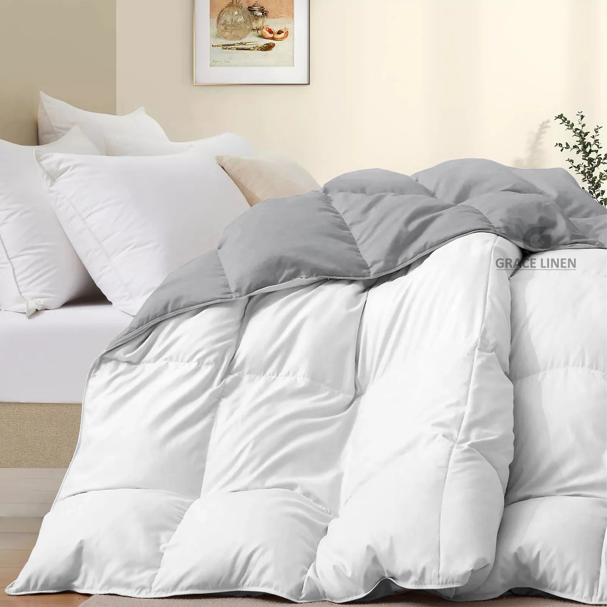 Bedding Comforter Cal King Size, Duvet Insert, Quilted Comforter with Corner Tabs, All Season Lightweight Quilt, Down Alternative Hotel Comforter Cal King Size 96X102 Baby Pink
