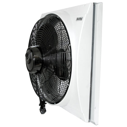 Air King 20" Electric Whole House 120V 3 Speed Window Exhaust Fan with Storm Guard, 9166, New