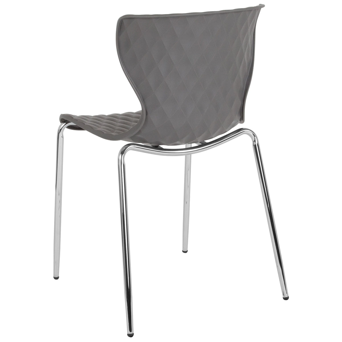 BizChair 4 Pack Contemporary Design Orange Plastic Stack Chair