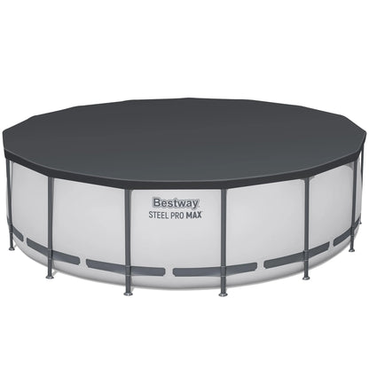 Bestway: Steel Pro MAX 15' X 48" Above Ground Pool Set - 4231 Gallon, Outdoor Family Pool, Corrosion & Puncture Resistant, Includes Filter, Pump, Ladder & Cover