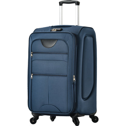 Expandable Softside Luggage Sets 3 Piece,Upright Spinner Suitcases with Wheels,Lightweight Carry on Luggage Travel Set,Green