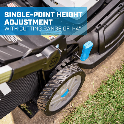 HART 21-inch Supercharge Dual Blade Self-Propelled Mower Kit 40V two 6.0Ah Lithium-Ion Batteries
