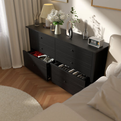 VEIKOUS Oversized 5-Drawer Dresser Chest, Large Storage Dresser for Bedroom Storage, Oak