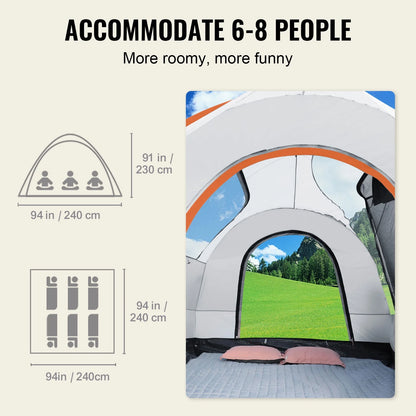 BENTISM SUV Camping Tent 8-8 Ft Waterproof Pickup SUV Tent with Rainfly Carry Bag Car Canopy Shelter for Camping Outdoor Travel