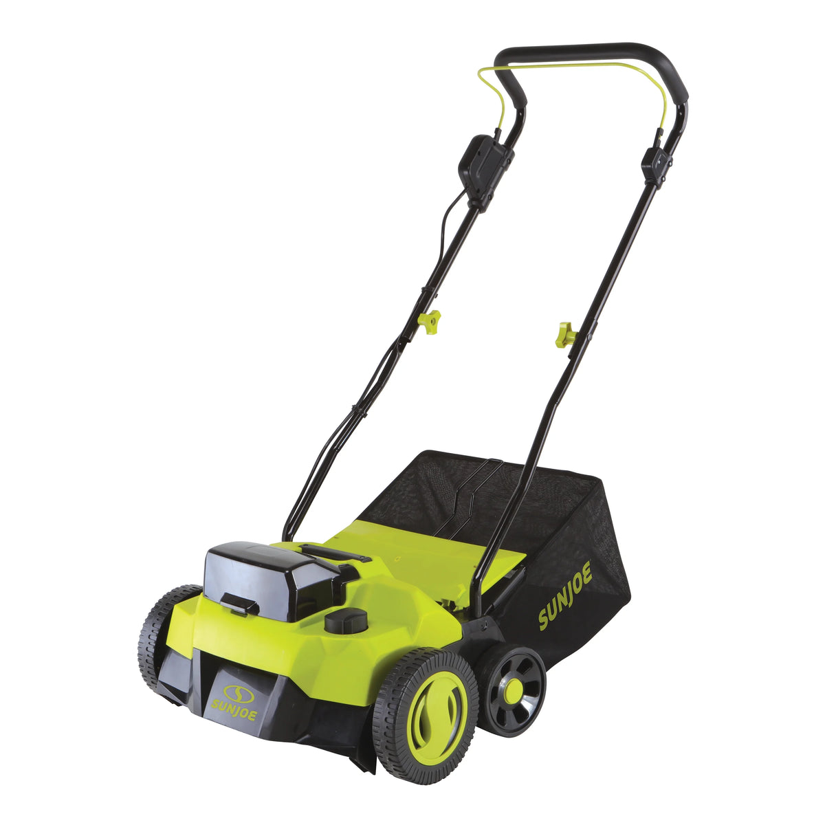 Sun Joe 14" Cordless Brushless Dethatcher + Scarifier, 5 Positions, 2 x 4.0-Ah Batteries & Charger