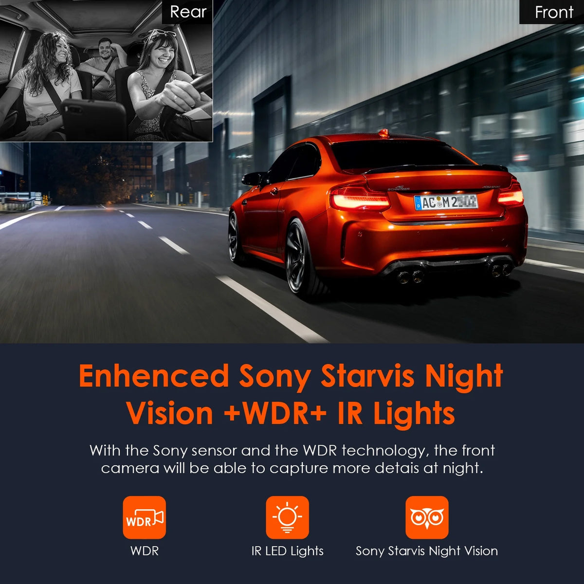 Vantrue Front and Interior (Cabin)1440P+1440P 30FPS Dual Dash Cam for Uber, Single Car Camera Mode up to 4K (2160P) with GPS Mount, WDR, G-sensor, 24/7 Parking Mode, Loop Recording, G-sensor (N2S W��