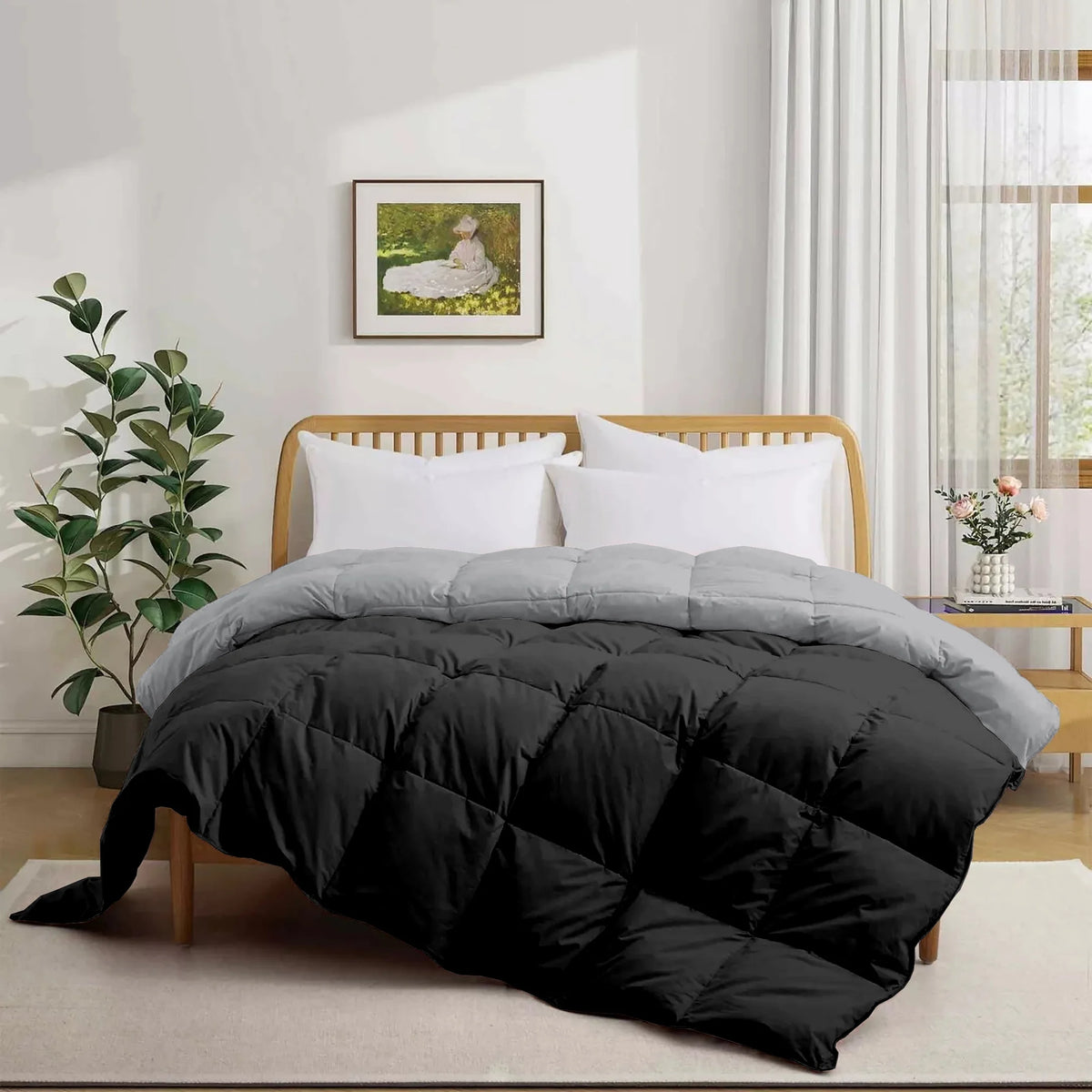 Bedding Comforter Cal King Size, Duvet Insert, Quilted Comforter with Corner Tabs, All Season Lightweight Quilt, Down Alternative Hotel Comforter Cal King Size 96X102 Baby Pink