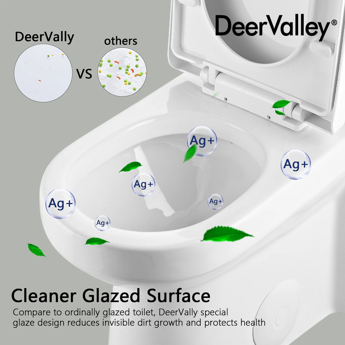 DeerValley Liberty Compact Toilets One-Piece Toilet With High-Efficiency Flush Round Toilet for Space-Saving Floor Mounted 12 in. Rough In 1-Piece 1.1/1.6 GPF Dual Flush (Seat Included)