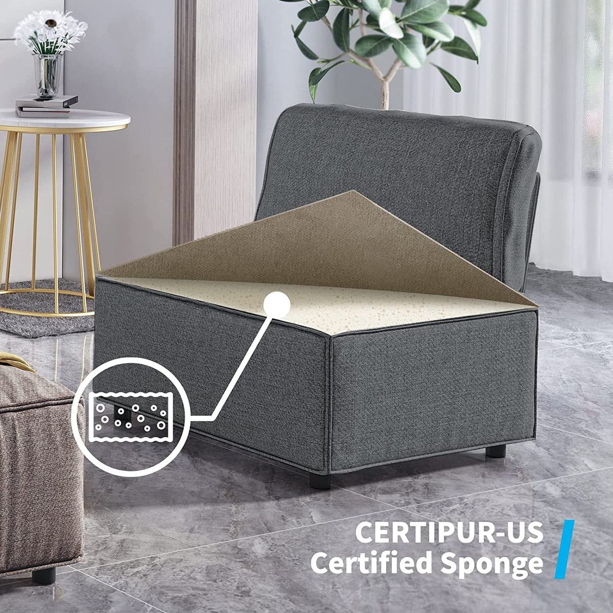 Mjkone Sectional Couch/Futon Sofa Bed, Variable Modular Oversized Couch, U/L Shaped Couch and Queen Sleeper Sofa, Convertible Sofa Set for Living Room, Furniture for Living Room
