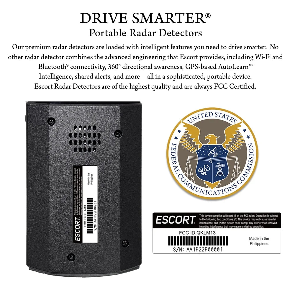 Escort MAX 360 MKII Bluetooth Radar Detector (Blue Edition), 360�� Awareness, Exceptional Range, Apple CarPlay & Android Auto