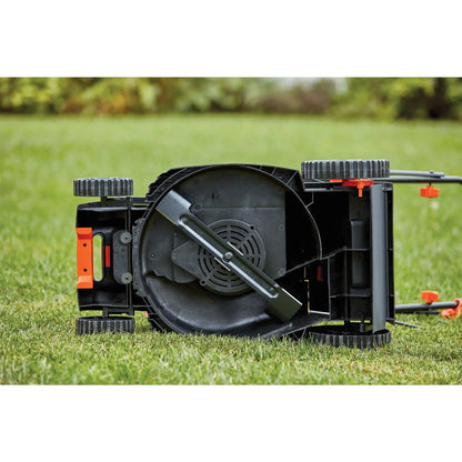 BLACK+DECKER 15�� Corded Electric Push Walk-Behind Mower, Comfort Grip Handle
