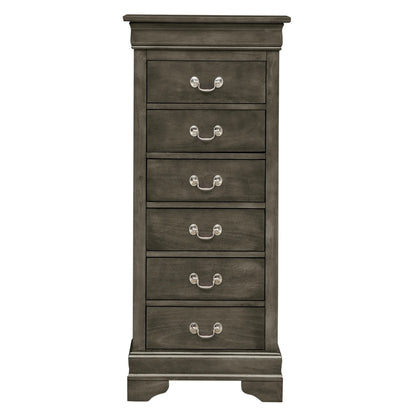 Glory Furniture Louis Phillipe 7 Drawer Lingerie Chest in Cherry