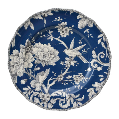 222 Fifth Adelaide Round 16-Piece Porcelain Dinnerware Set, Black Toile