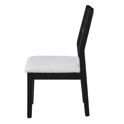 Better Homes & Gardens Ezra Dining Room Chair 2 Pack, Walnut and Cream Fabric Color