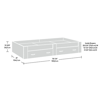 Sauder Beginnings Twin Platform Bed, Soft White Finish