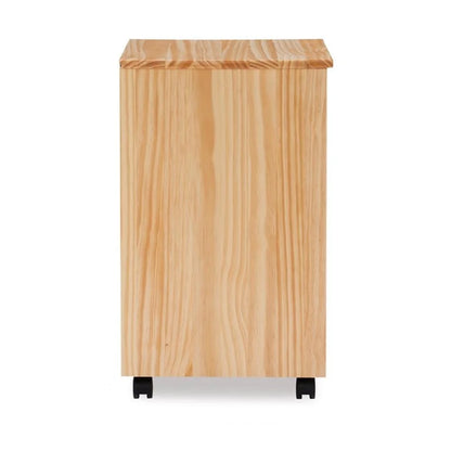 Riverbay Furniture Six Drawer Wood Rolling Storage Cart in Brown