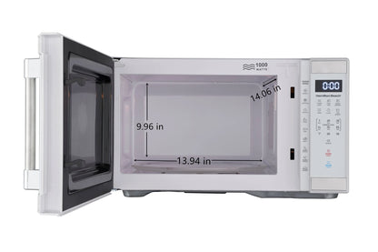 Hamilton Beach 1.1 cu. ft. Countertop Microwave Oven, 1000 Watts, White Stainless Steel