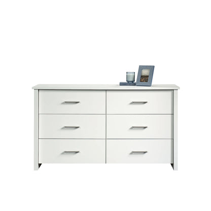 Mainstays Hillside 6-Drawer Dresser, Soft White Finish