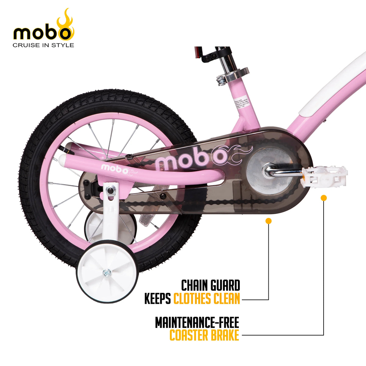 Mobo First Boy's 14" Kids Bike, Ages 3-5 Years Old, Red
