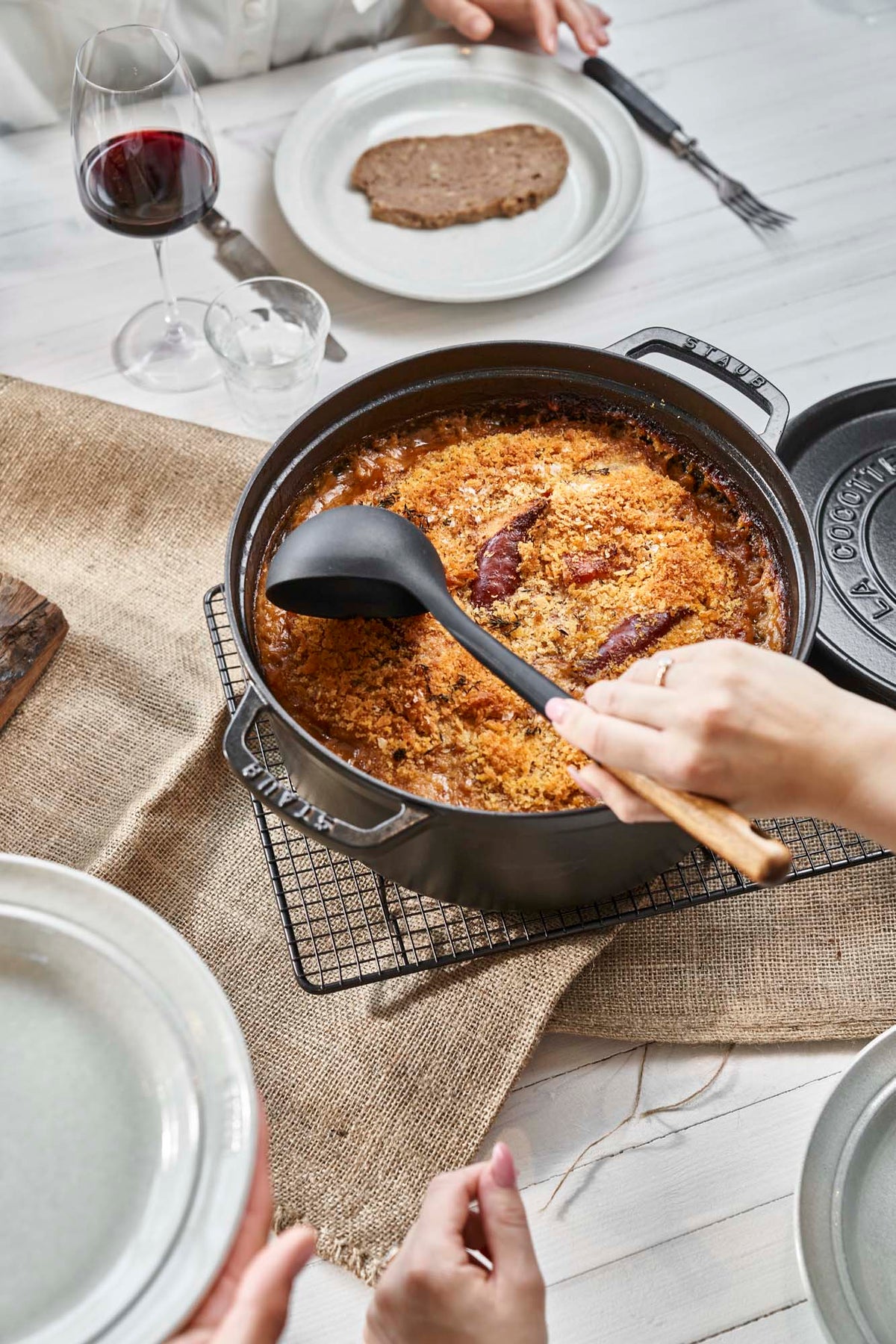 Staub Cast Iron 7-qt Round Cocotte - Grenadine