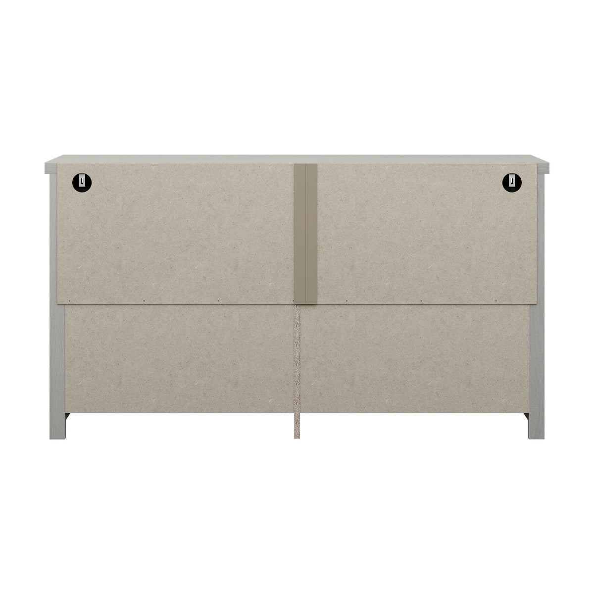Living Essentials by Hillsdale Harmony Wood 6 Drawer Dresser, Matte White