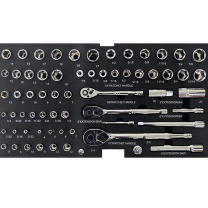 799PCS Aluminum Trolley Case Tool Set, Complete Tool Box Set with Rolling Wheels, Household Hand Tools Kit for Men, Silver