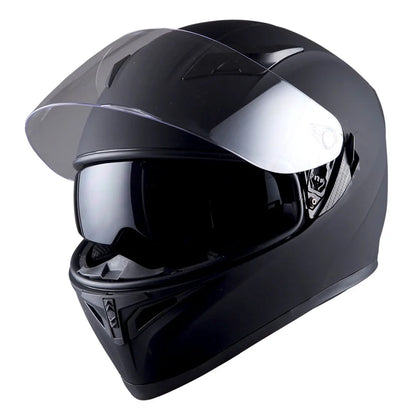 1Storm Motorcycle Modular Full Face Flip up Dual Visor Helmet + Spoiler + Motorcycle Bluetooth Headset: HJK316 Mechanic Red