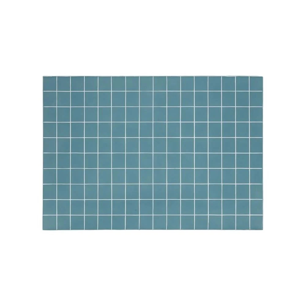 Pemberly Row Contemporary Blue Tile Indoor / Outdoor Coffee Table