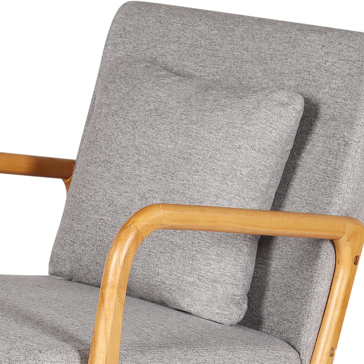 JULY'S SONG Mid Century Modern Accent Chair Set of 2, Linen Upholstered Reading Chairs for Living Room, 25.6" W Fabric Comfy Armchair, Beige