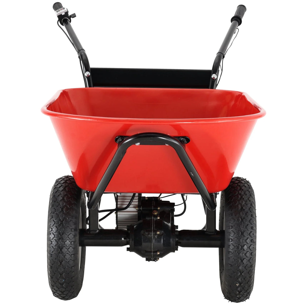 RedRock Electric Wheelbarrow 24V AGM Battery 330lbs Capacity Yard Work & Construction Debris Hauler with Speed Control and Pneumatic Tires