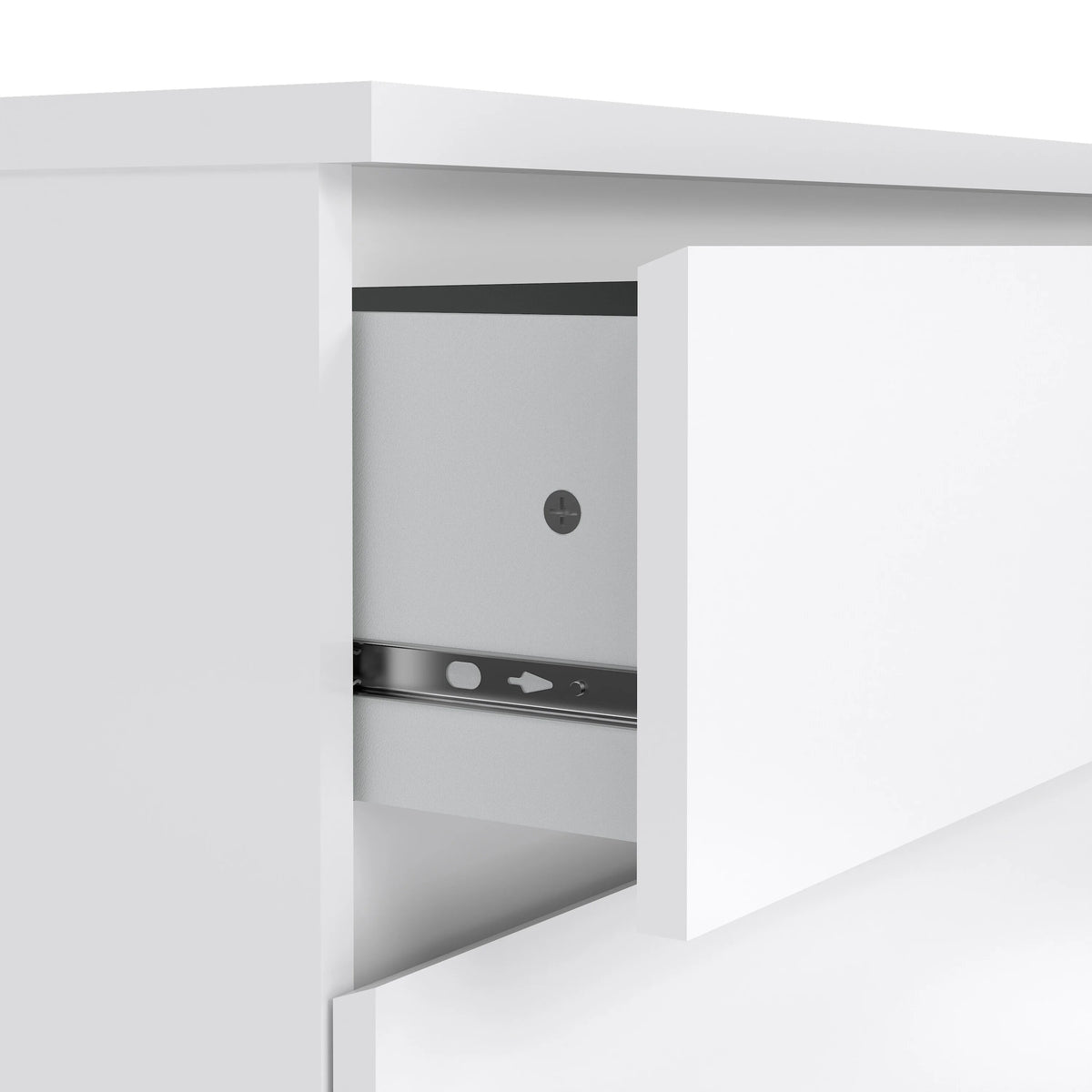 Tvilum Scottsdale 3 Drawer Chest Dresser for Adults, White High Gloss