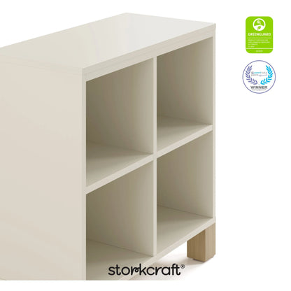 Storkcraft California Cube Organizer Children's Bookcase, Blush with Driftwood