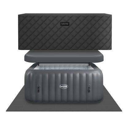 Wave Pacific | 6-Person Inflatable Hot Tub | EnergySave Bundle | Dark Gray