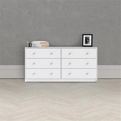 Home Square 4 Piece Bedroom Set With Dresser, Chest and 2 Nightstands in White