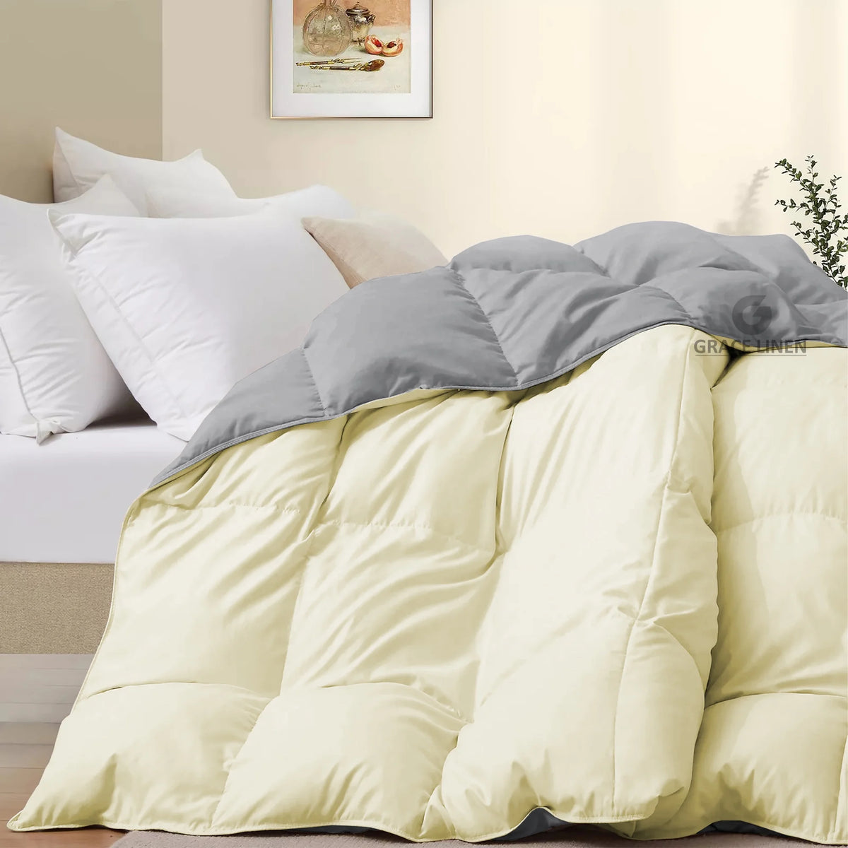 Bedding Comforter Cal King Size, Duvet Insert, Quilted Comforter with Corner Tabs, All Season Lightweight Quilt, Down Alternative Hotel Comforter Cal King Size 96X102 Baby Pink